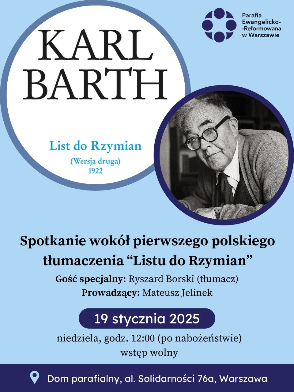 plakat spotkania wokół Listu do Rzymian