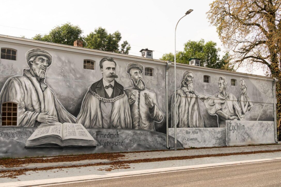 Ściana Reformacji w Żychlinie. Friedrich Nietzsche